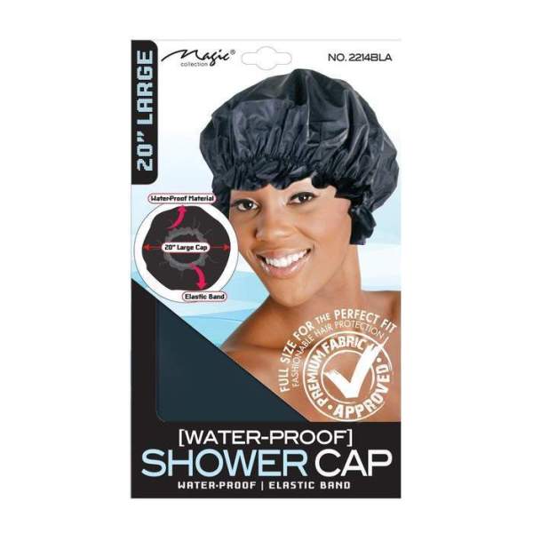 Magic Collection Large Black Shower Cap