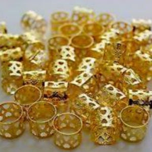 Gold Filigree Tubes 50pcs  12mm